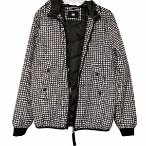 G-Star RAW Whistler Meefic Padded Hood Jacket / Black & White Houndstooth